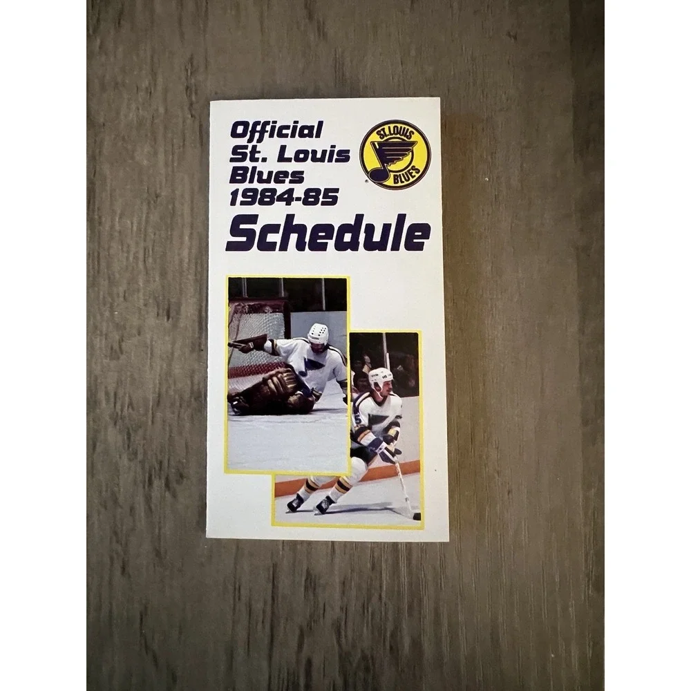 1984-85 St Louis Blues Season Schedule Calendar Mercantile Bank‎ GUC